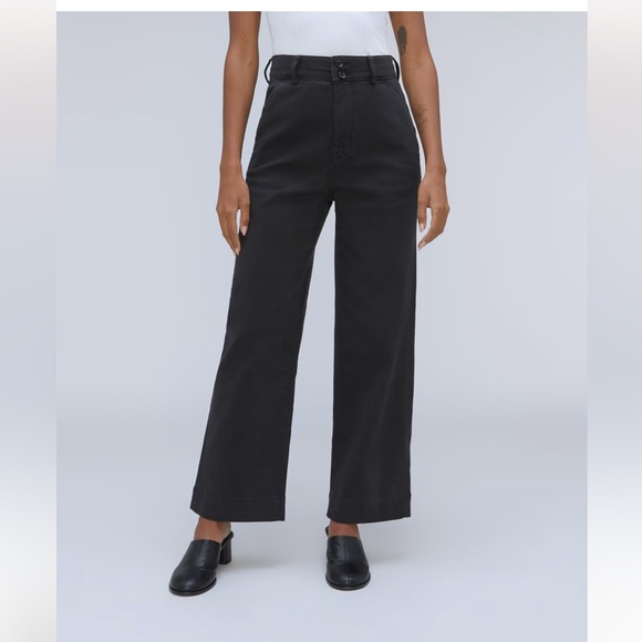 Everlane Black Cropped Wide Leg Pant - Picture 5 of 5
